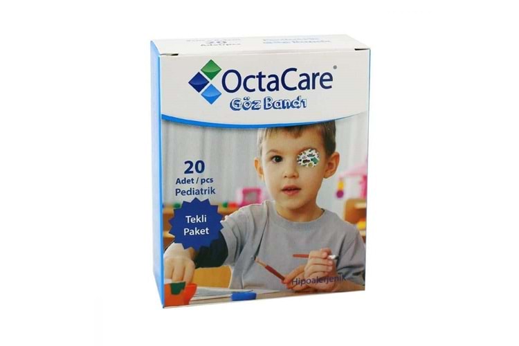 Octacare Pediatrik Göz Bandı Erkek Çocuk 5cm x 6,2cm 20 Adet