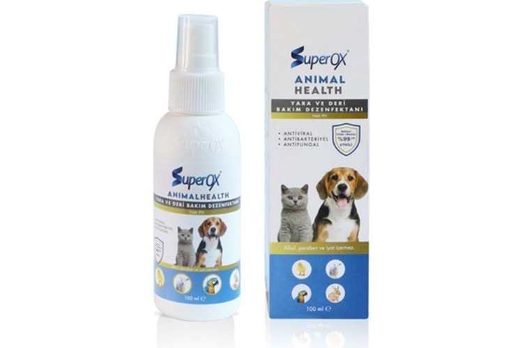Superox Animal Health Evcil Hayvan Ağız, Kulak, Yara ve Deri Bakım Solüsyonu 100 Ml