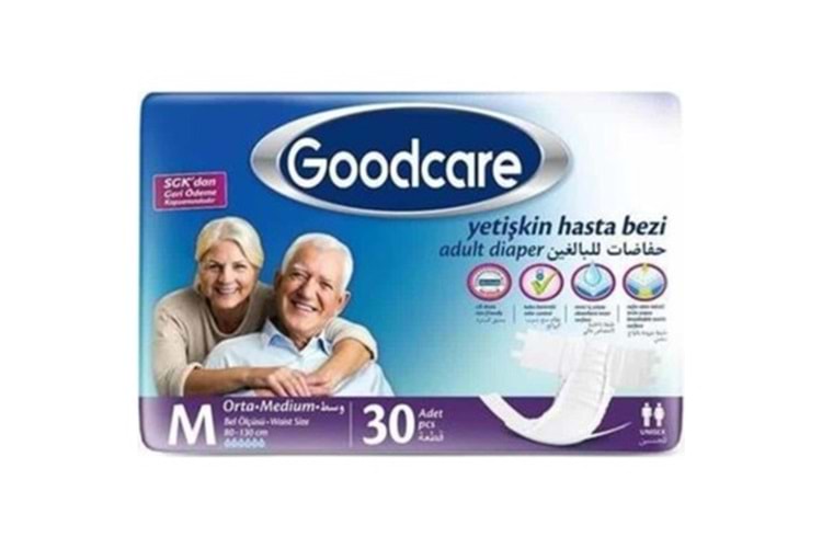 Goodcare Bağlamalı Hasta Bezi 30 Adet Medium