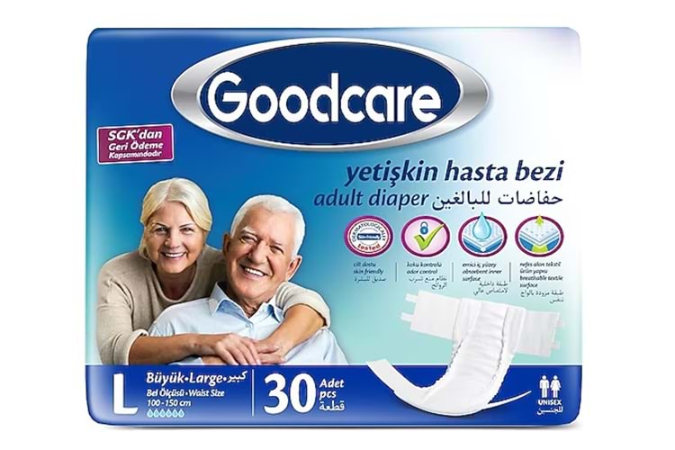Goodcare Bağlamalı Hasta Bezi 30 Adet Large