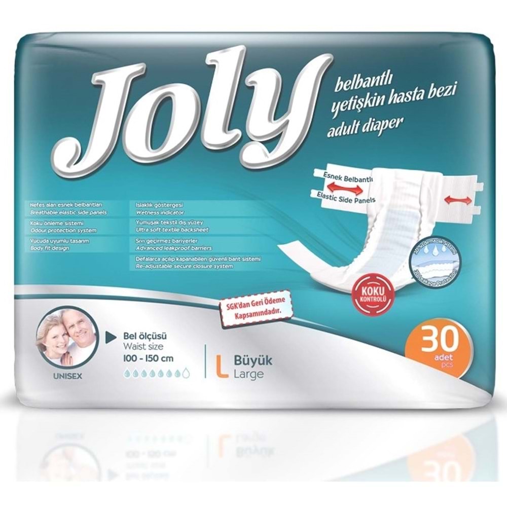 Joly Bağlamalı Hasta Bezi 30 Adet Large