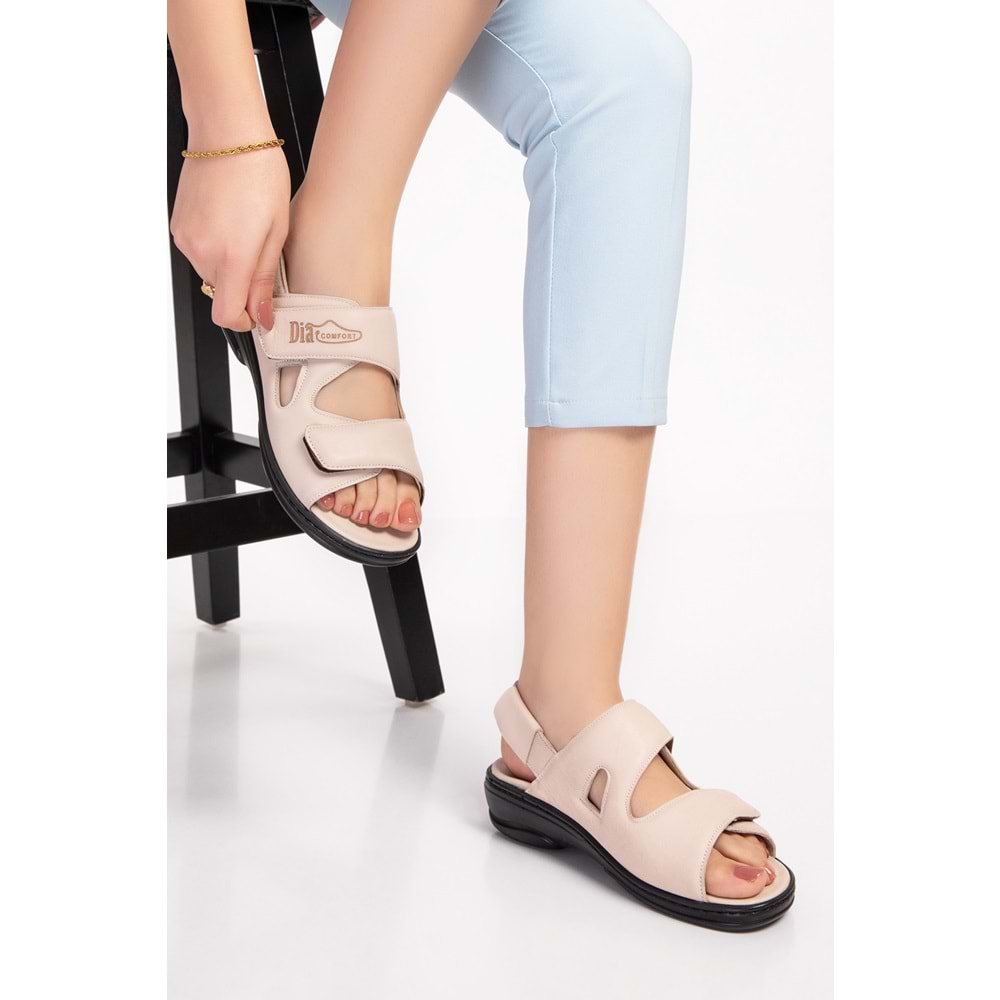 Dia Comfort Ortopedik Bayan Sandalet - Krem - 38