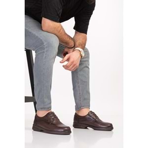 Dia Comfort Ortopedik Manuel Diyabetik Erkek Ayakkabı - Kahve - 39