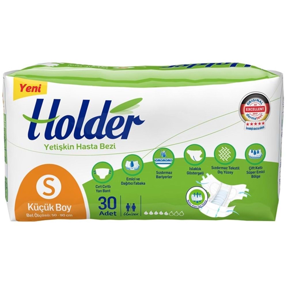 Holder Hasta Bezi Bağlamalı 30 Adet Small