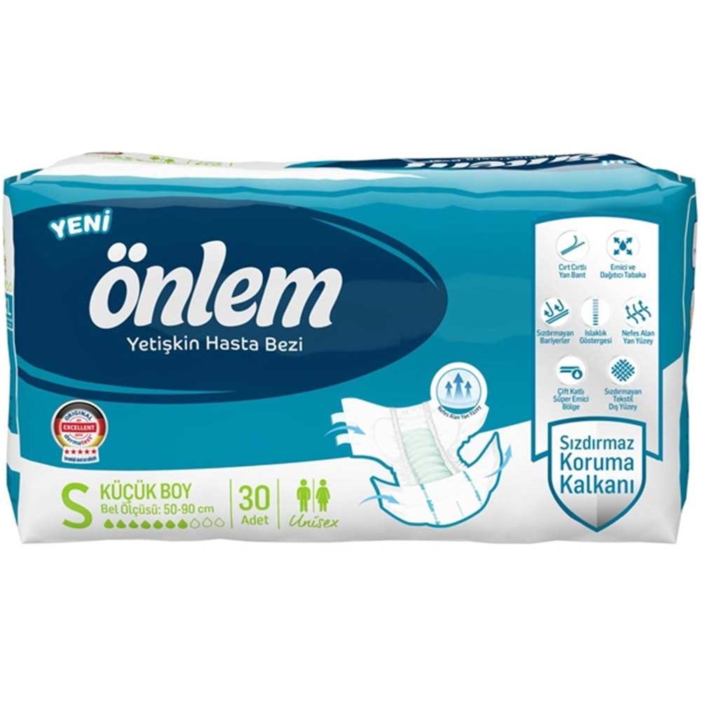 Önlem Hasta Bezi Bağlamalı 30 Adet Small