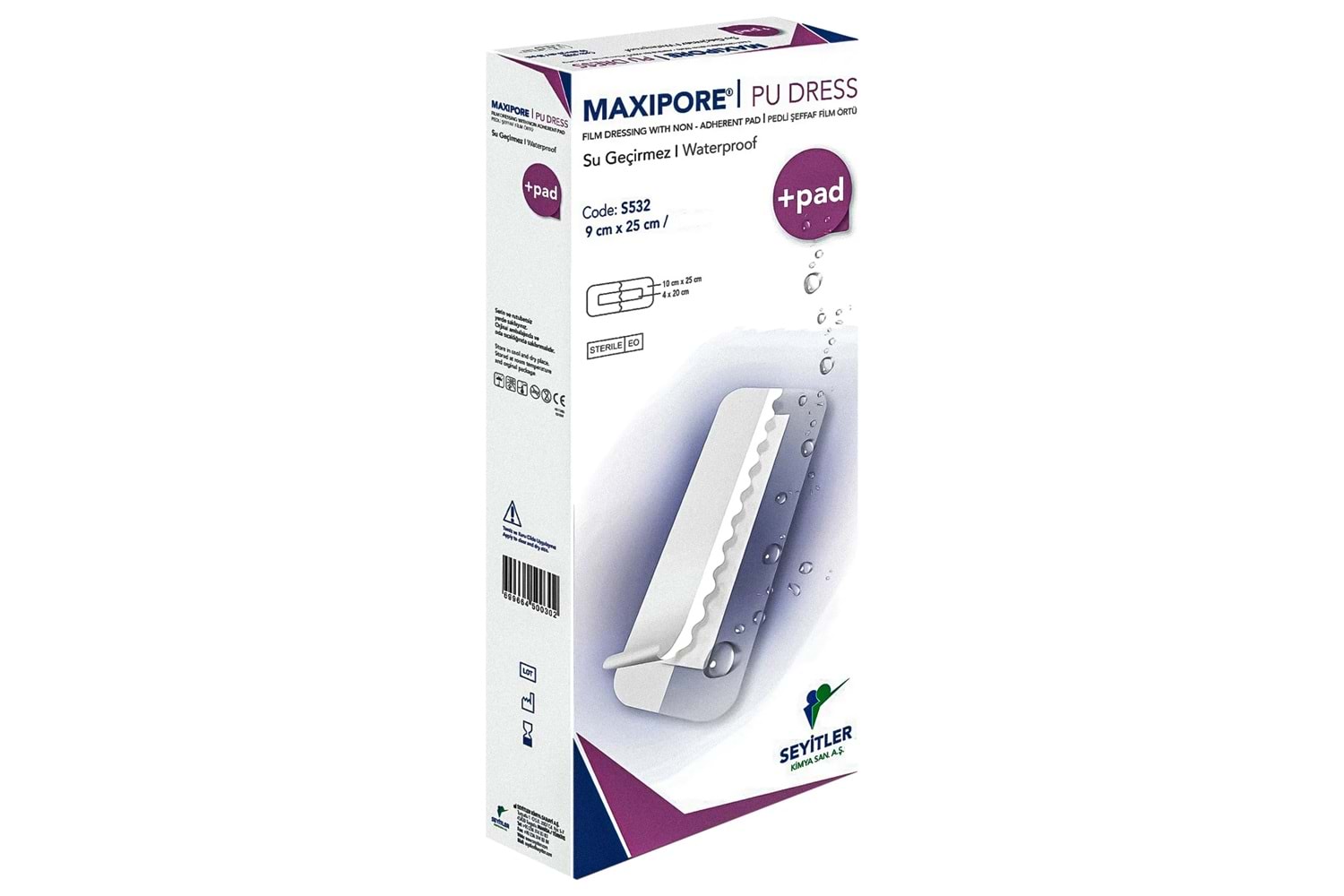 Maxipore Pedli Şeffaf Film Örtü 9X25 Cm