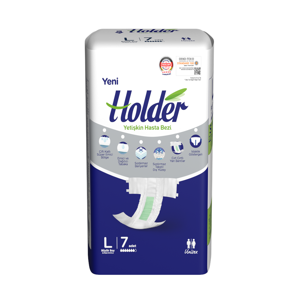 Holder Hasta Bezi Bağlamalı 7 Adet Large