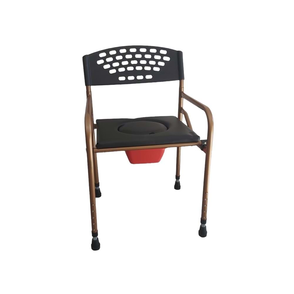 Elegant Deri Döşemeli Klozet Bronz